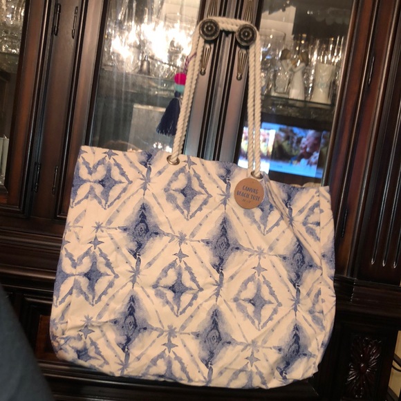 Canvas Beach Tote - Picture 1 of 4